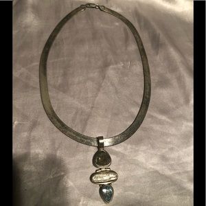 🌹Sterling silver necklace with gemstone pendant🌹